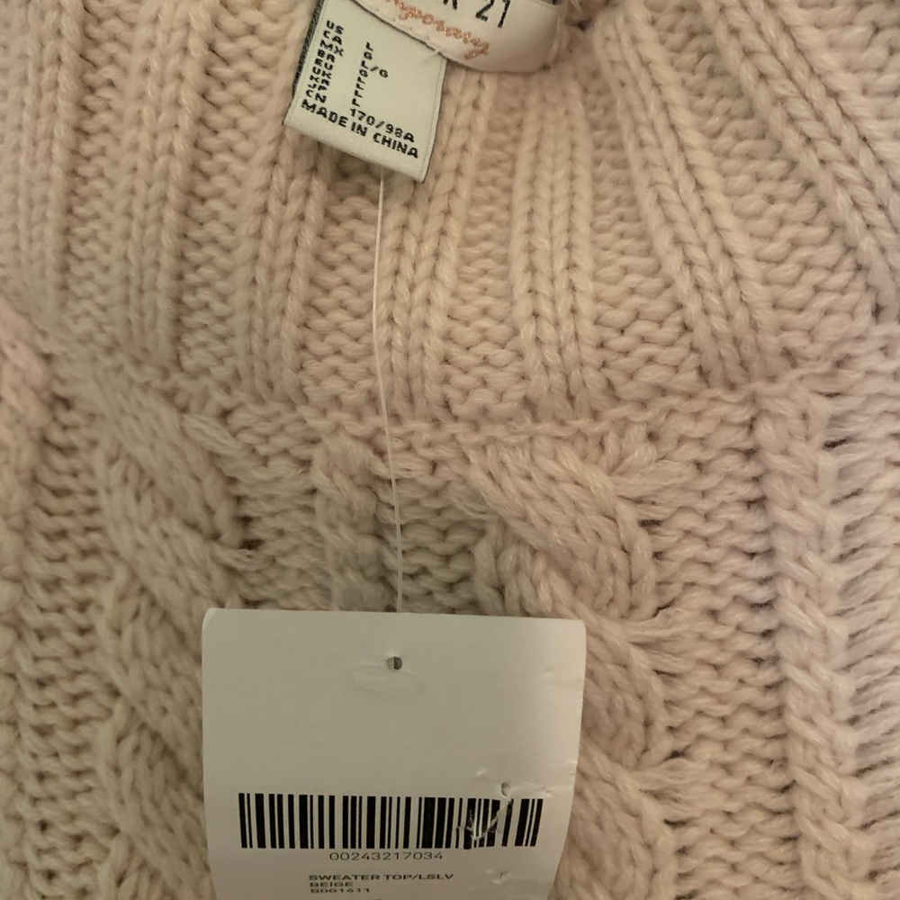 Cream Off the Shoulder Knit Sweater - Picture 2 of 2